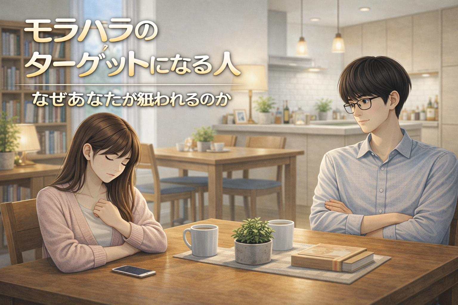 モラハラのターゲットになりやすい人の特徴を表す夫婦のイメージ