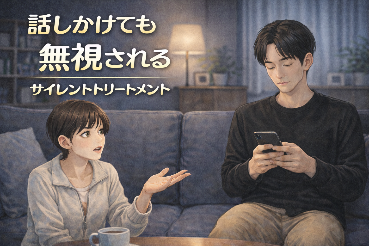 サイレントトリートメント｜夫婦関係で無視される妻のイメージ